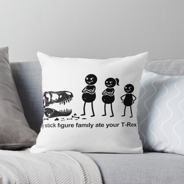 Item preview, My Stick Figure Family Ate Your T-Rex designed and sold by RavinEnd.
