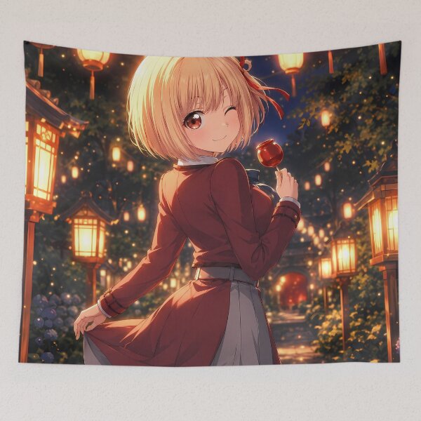 Item preview, Chisato Nishikigi Lycoris Recoil Lantern Festival Smile designed and sold by mildaclairmo.