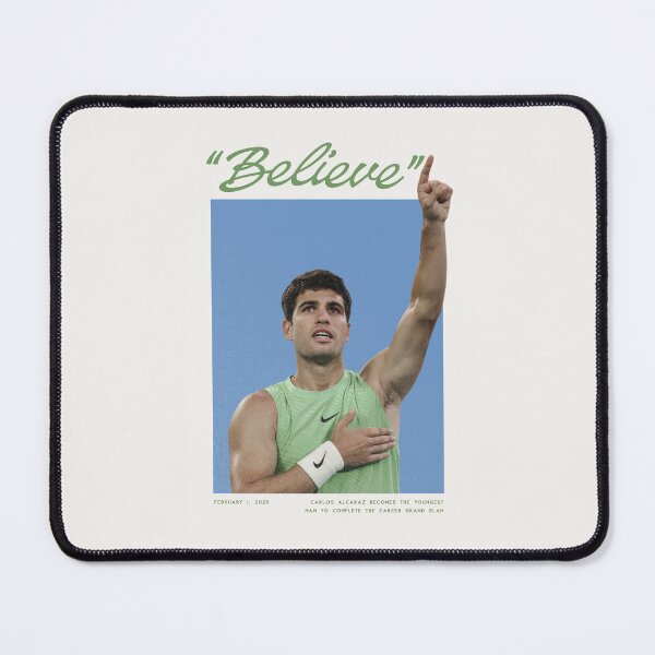 Item preview, Carlos Alcaraz — Believe. Australian Open Grand Slam designed and sold by Willow-And-Ivy.