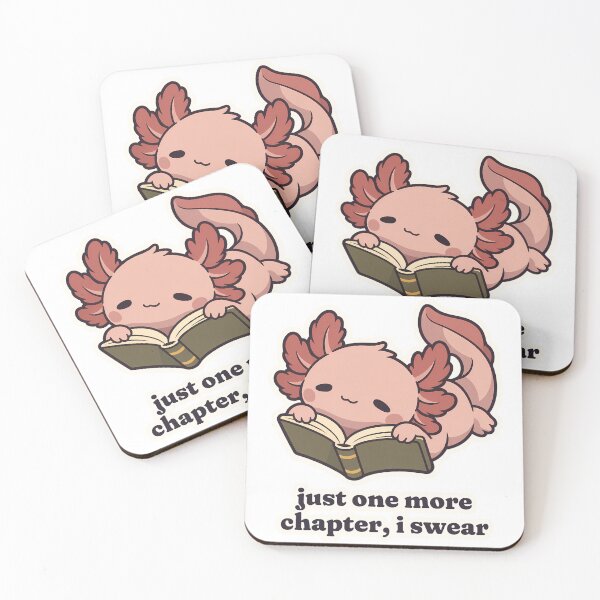 Item preview, Sleepy Axolotl Reading Just One More Chapter designed and sold by OuqCreations.
