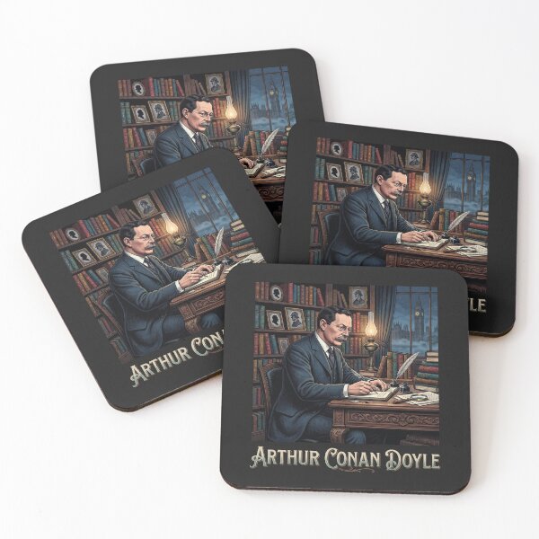 Item preview, Arthur Conan Doyle Writing At Desk Illustration    designed and sold by Owcomm.