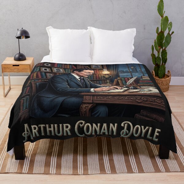 Item preview, Arthur Conan Doyle Writing At Desk Illustration designed and sold by Owcomm.