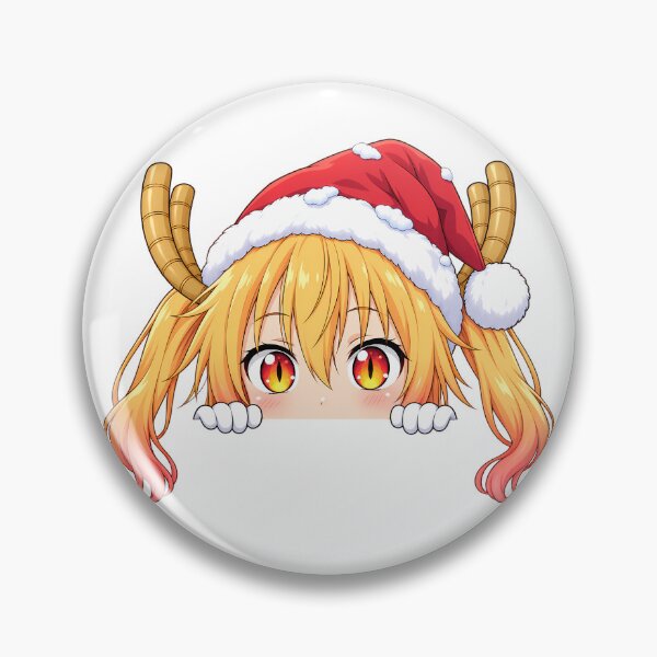 Item preview, Tohru Dragon Maid Navidad Asomándose Chibi designed and sold by mildaclairmo.