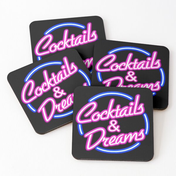 Item preview, Cocktails & Dreams Neon T-Shirt | Retro Cocktail Bar Graphic Tee | Summer Party Nightlife Design designed and sold by GarnerSupplyCo.