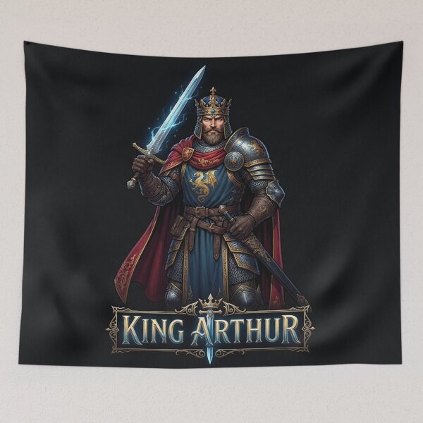 Item preview, King Arthur Legendary Medieval Ruler With Excalibur Sword    designed and sold by Owcomm.
