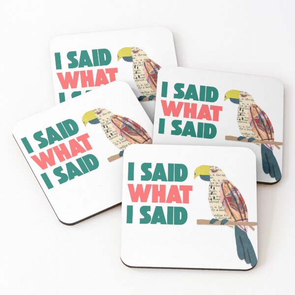 Item preview, I Said What I Said Parrot Paper Collage designed and sold by Fani*.