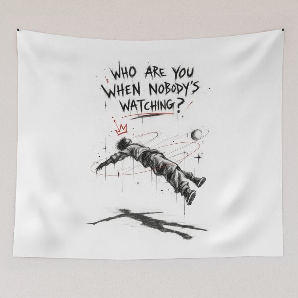 Item preview, Who Are You When Nobody's Watching – Dark Streetwear Art designed and sold by SupplyCode.