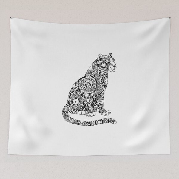 Item preview, Sitting Puma - Tribal designed and sold by jdimmettart.