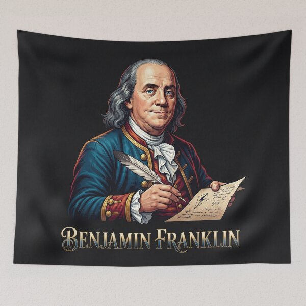 Item preview, Benjamin Franklin Founding Father Portrait Illustration designed and sold by Owcomm.