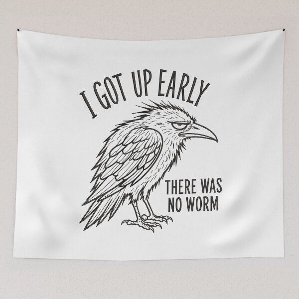Item preview, Funny Anti Morning Person Grumpy Early Bird Crow Graphic    designed and sold by Designart68.