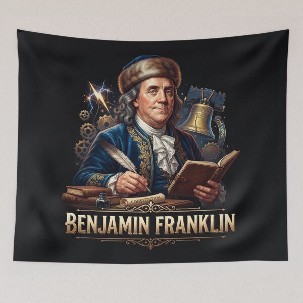 Item preview, Benjamin Franklin Founding Father Historical Portrait designed and sold by Owcomm.