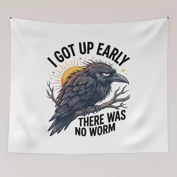 Item preview, Vintage Boho Grumpy Raven Celestial Sun Graphic    designed and sold by Designart68.