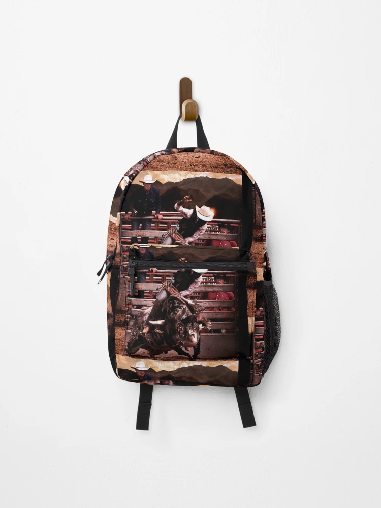 Thumbnail 1 of 3, Backpack, Retro Rodeo Bull Rider Country Art designed and sold by KomalMittal.