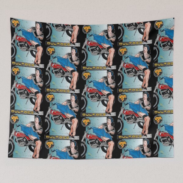Item preview, Vintage Pinup Girl Motorcycle Art designed and sold by KomalMittal.