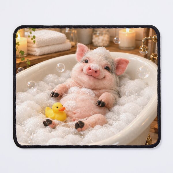 Item preview, Relaxing Mini Pig Bubble Bath designed and sold by Sillytoe.