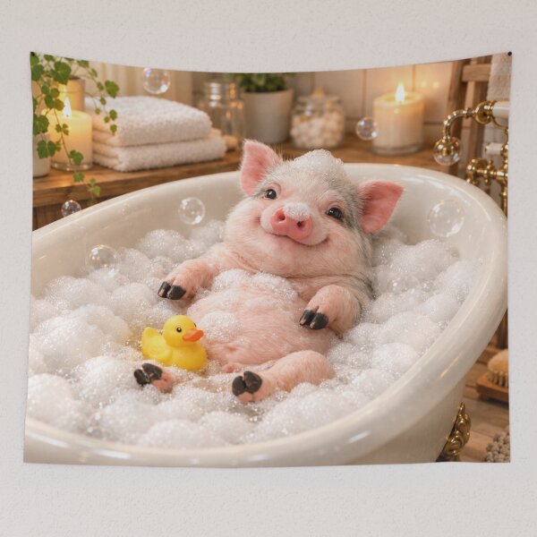 Item preview, Relaxing Mini Pig Bubble Bath designed and sold by Sillytoe.