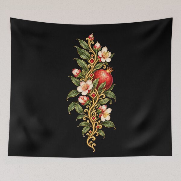 Item preview, Pomegranate Blossom Scrollwork designed and sold by Qenlo.