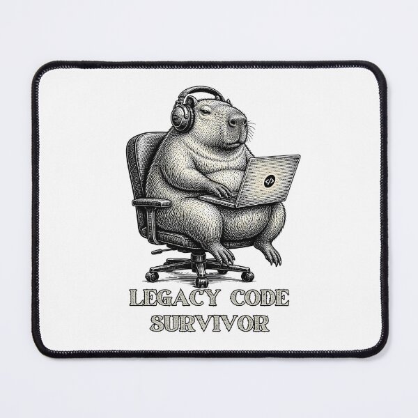 Item preview, Legacy Code Survivor Capybara Coder Funny Programmer Gifts designed and sold by LeSoniPapaPrint.