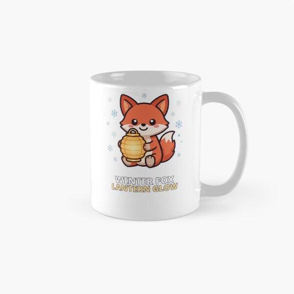 Item preview, Winter Fox Lantern Snowy Night designed and sold by ThreeFlyingAces.