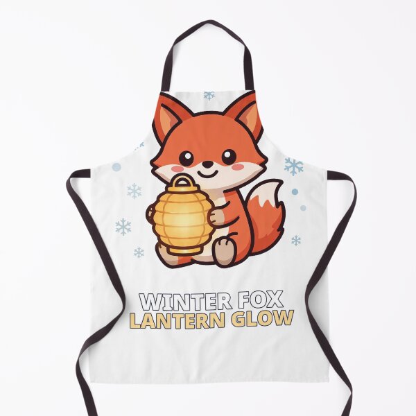 Item preview, Winter Fox Lantern Snowy Night designed and sold by ThreeFlyingAces.
