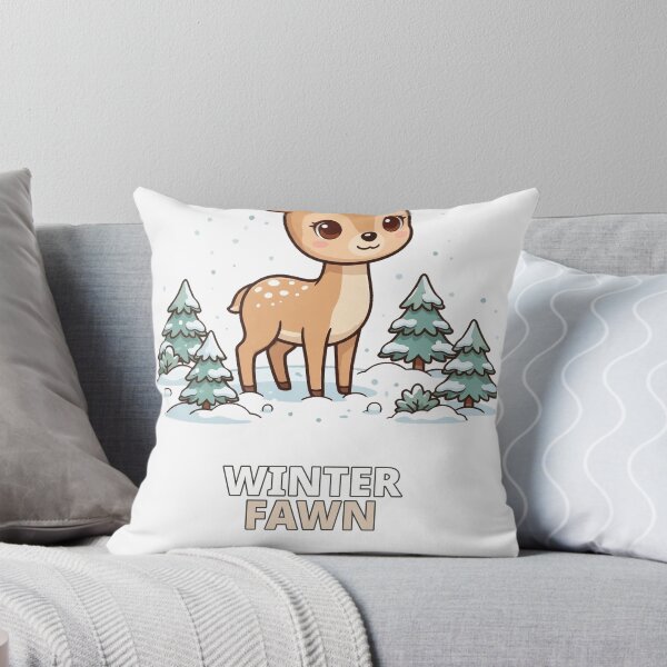 Aperçu de l'œuvre Winter Fawn Baby Deer Snow créée et vendue par ThreeFlyingAces.