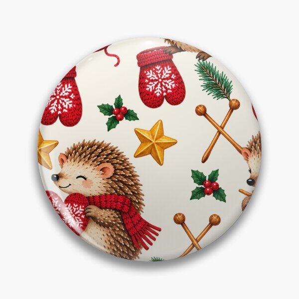Item preview, Christmas Hedgehogs and Cozy Knitting Pattern designed and sold by overheadclick.