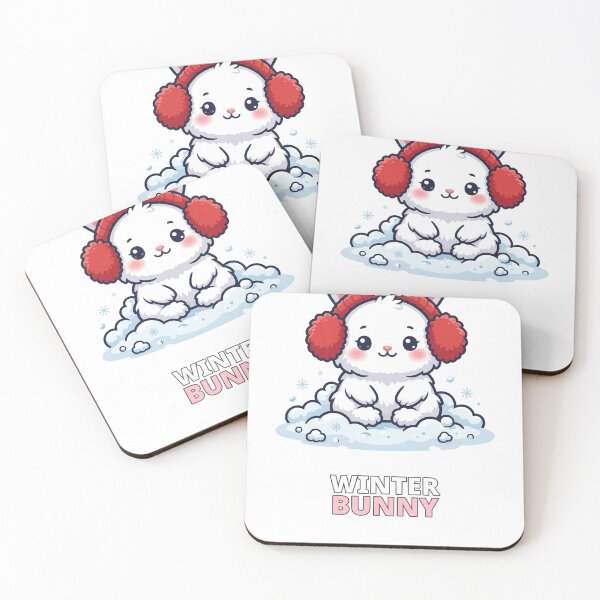 Item preview, Winter Rabbit Earmuffs Snow Bunny designed and sold by ThreeFlyingAces.