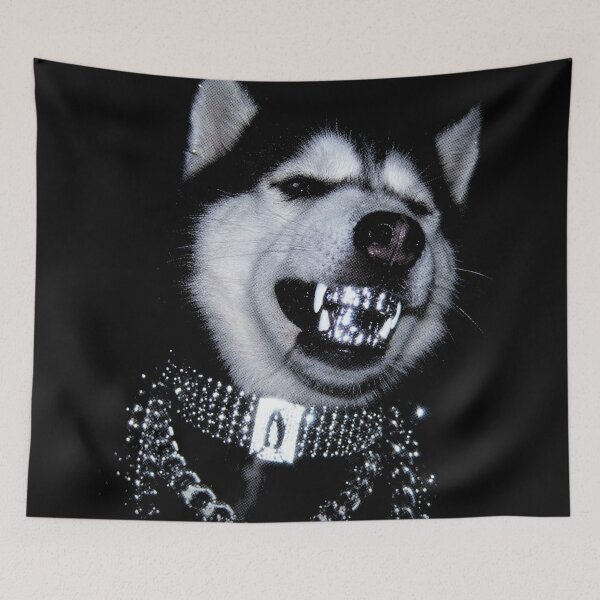 Item preview, Siberian Husky with Grillz designed and sold by NF Designs Studio DTF.