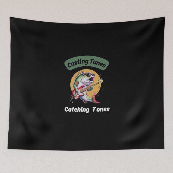 Item preview, Funny Bass Fish Guitarist Cartoon designed and sold by RossIsaac57.