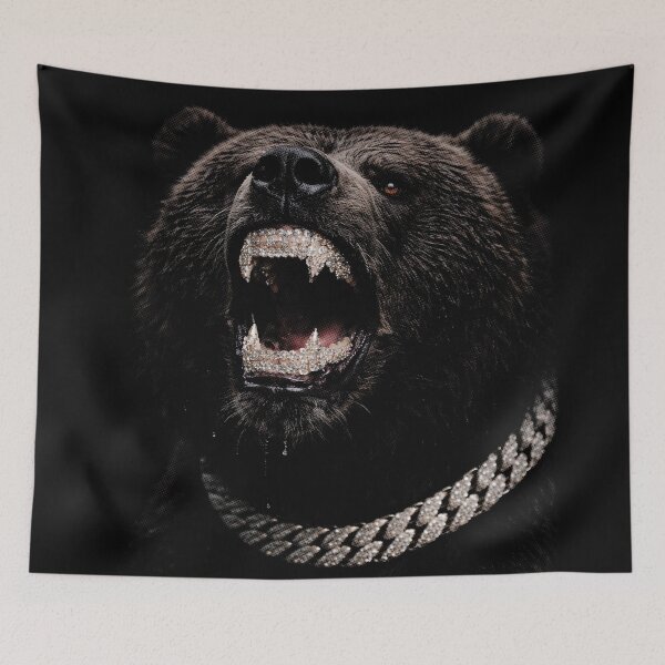 Item preview, Grizzly Bear with Grillz designed and sold by NF Designs Studio DTF.