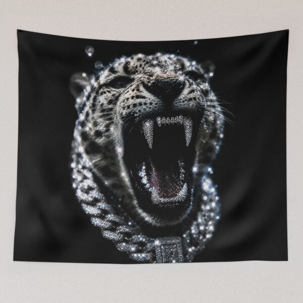 Item preview, Leopard with Diamond Fangs designed and sold by NF Designs Studio DTF.