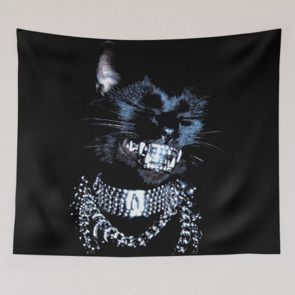 Item preview, Black Cat with Grillz designed and sold by NF Designs Studio DTF.