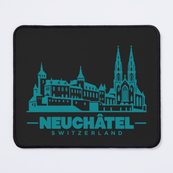 Item preview, Neuchatel Switzerland Line Art Landmark Poster designed and sold by CMYKStudio.