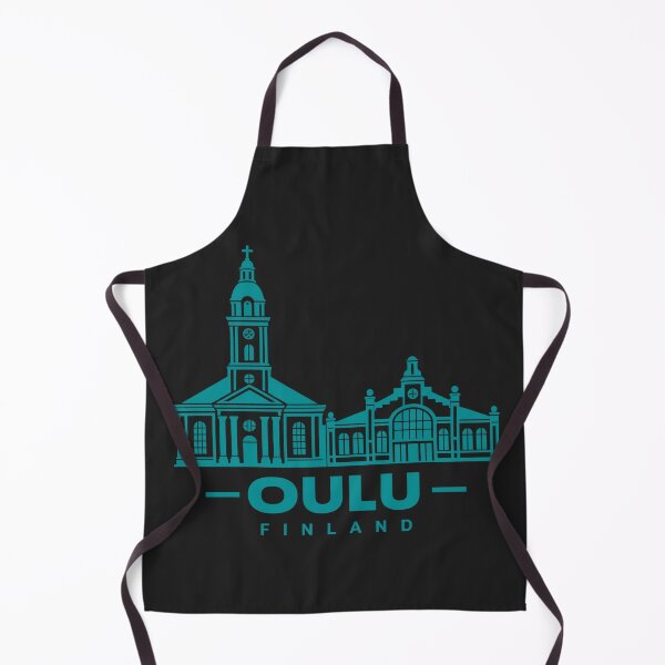 Aperçu de l'œuvre Oulu, Ostrobotnie du Nord, Finlande - Affiche de la côte (dessin au trait) créée et vendue par CMYKStudio.