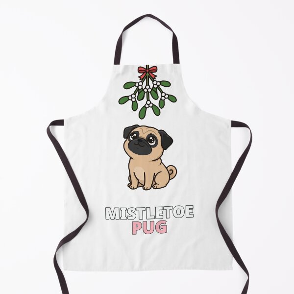 Item preview, Mistletoe Pug Christmas Kiss Dog designed and sold by ThreeFlyingAces.