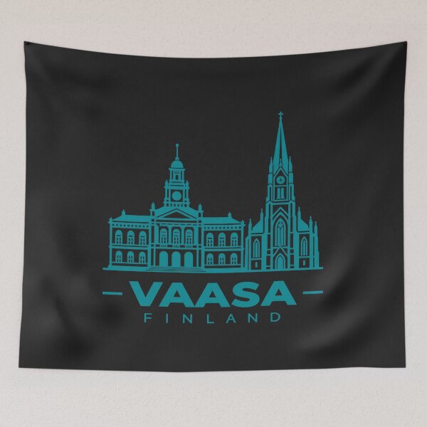Artikelvorschau, Vaasa, Österbotten, Finnland – Küstenlinienposter (Linienzeichnung) entworfen und verkauft von CMYKStudio.