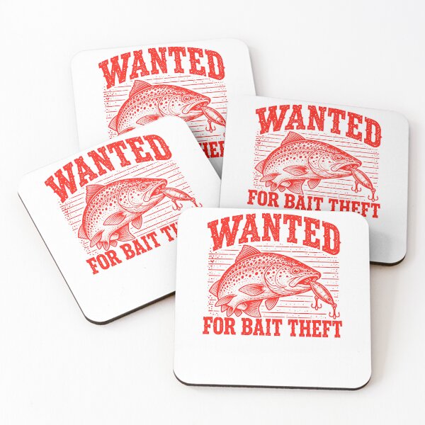 Item preview, Wanted For Bait Theft Spotted Fish Fishing Joke designed and sold by elderberry.