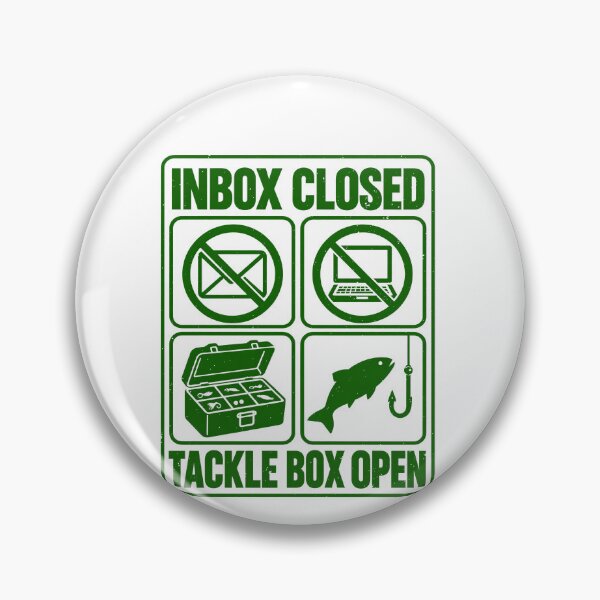 Item preview, Inbox Closed Tackle Box Open Fishing Instead Of Email designed and sold by elderberry.