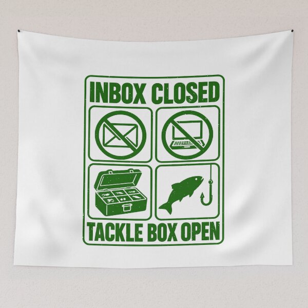 Item preview, Inbox Closed Tackle Box Open Fishing Instead Of Email designed and sold by elderberry.