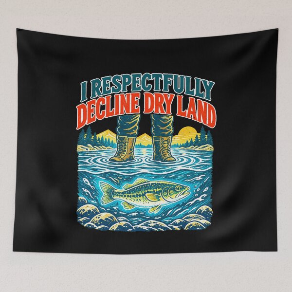 Item preview, I Respectfully Decline Dry Land Lake Fishing designed and sold by elderberry.