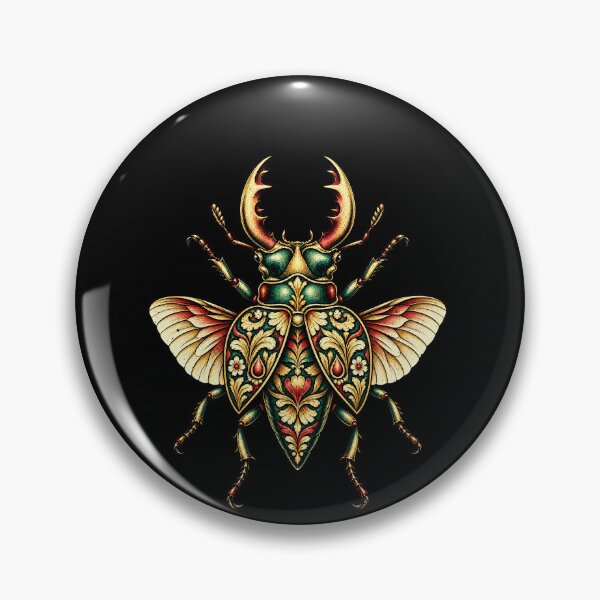 Item preview, Floral Beetle Insect Illustration designed and sold by elderberry.