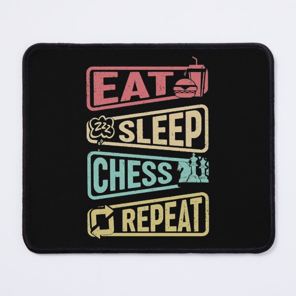 Item preview, Eat Sleep Chess Repeat Retro Blocks designed and sold by PullmMichelle54.