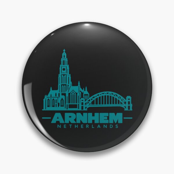 Artikelvorschau, Arnhem Gelderland Niederlande Line Art Wahrzeichen Poster entworfen und verkauft von CMYKStudio.