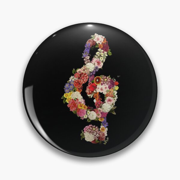 Item preview, Floral Treble Clef Music Note designed and sold by PullmMichelle54.