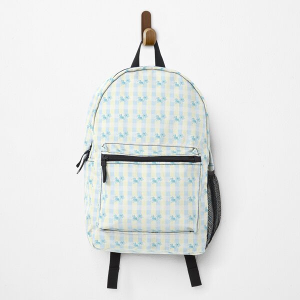 Item preview, Ditsy bouquet gingham in yellow and blue designed and sold by Quiet Waters Design.