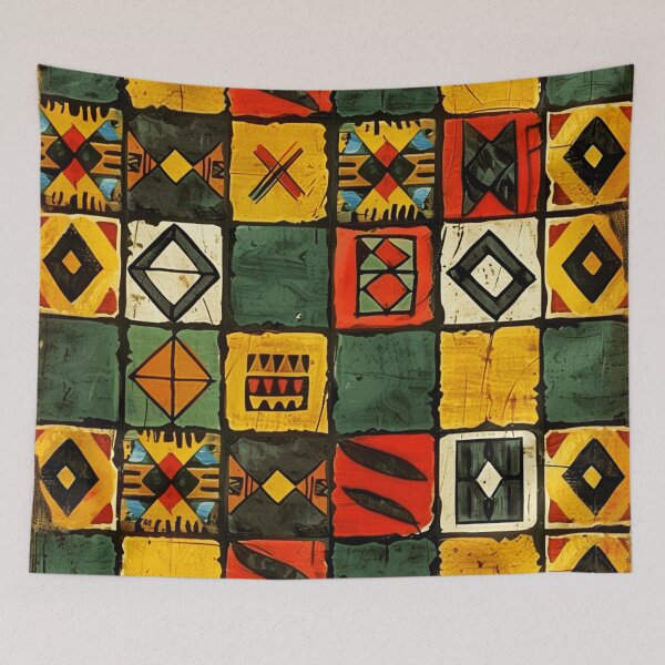 Item preview, African-Style Green, Yellow, And Red Ornate Designs designed and sold by DEC02.