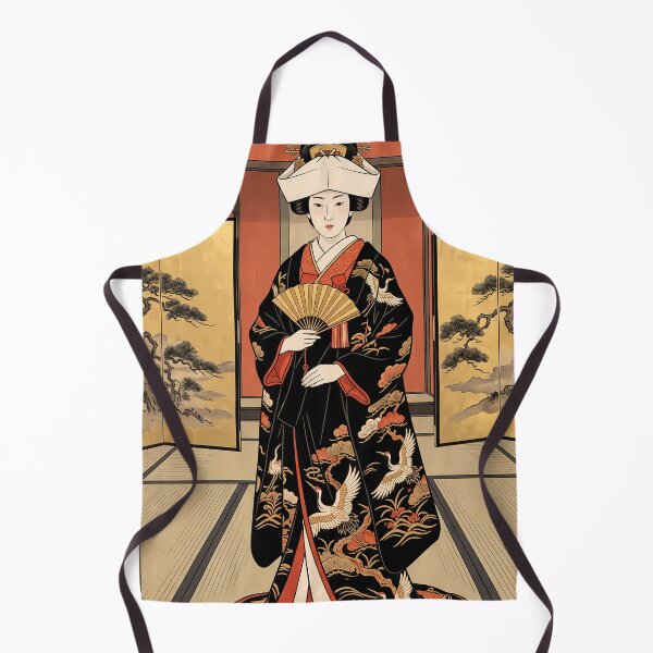 Item preview, Japanese Bride in Traditional Kimono with Folding Screen designed and sold by TokyoUkiyoHouse.