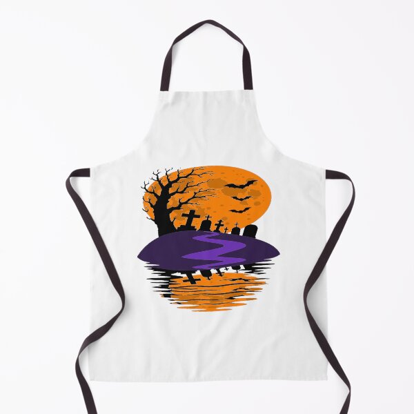 Item preview, Graveyard Moon Reflection Bats Halloween Night Art designed and sold by Custom Crest.