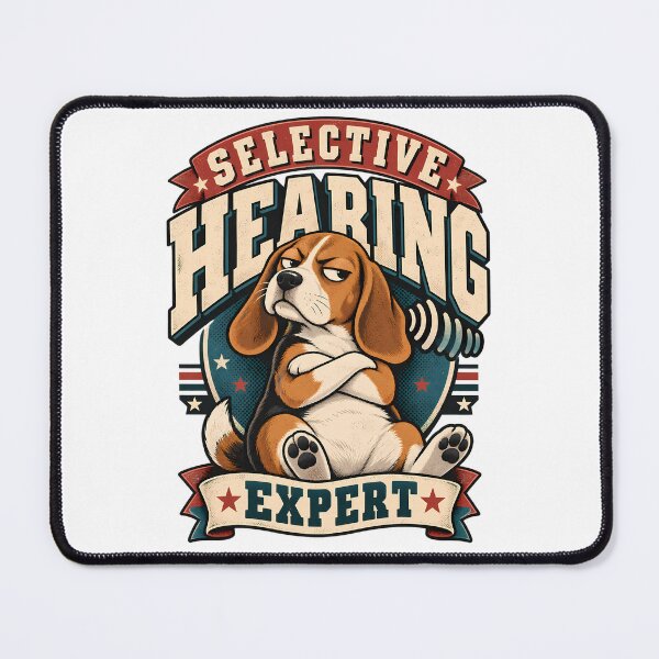Item preview, Selective Hearing Expert Funny Beagle Retro Mascot Shirt designed and sold by Tong4130.