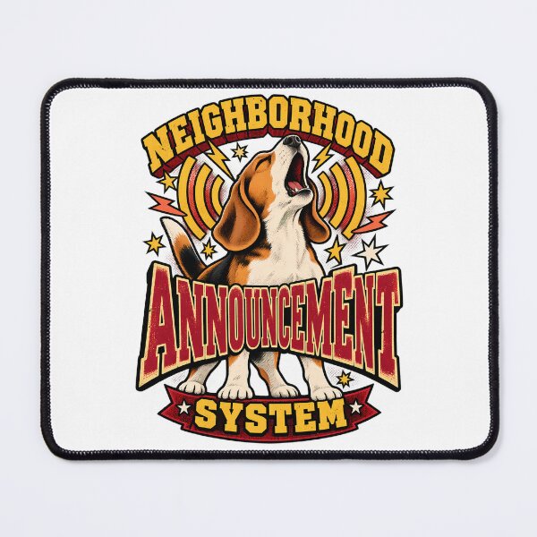 Item preview, Neighborhood Announcement System Loud Beagle Retro Dog Shirt designed and sold by Tong4130.